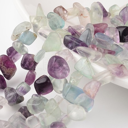 Nuggets Natural Fluorite Bead Strands G-M341-30-1