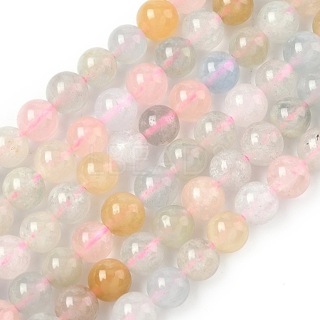 Round Natural Morganite Bead Strands G-L425-30-6mm-1
