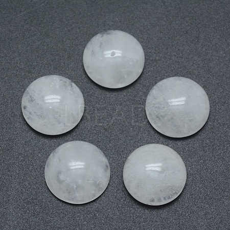 Natural Quartz Crystal Cabochons G-P393-R50-4MM-1