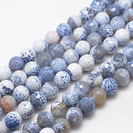 Natural Fire Crackle Agate Beads Strands G-L084-14mm-34-1