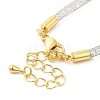 Brass Mesh Chain Link Bracelet Making DIY-B066-01G-04-3
