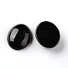 Oval Black Agate Cabochons G-I171-15x20mm-04-2