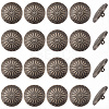 20Pcs 1-Hole Alloy Shank Buttons BUTT-GF0004-10B-1