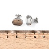 304 Stainless Steel Stud Earrings EJEW-L309-01D-P-5