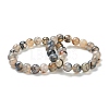 Natural Dragon Veins Agate Beaded Stretch Bracelets BJEW-A117-D-20-1