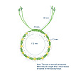 Adjustable Wreath Braided Bead Bracelets BJEW-JB05032-6