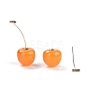 Lifelike Cherry Resin Dangle Stud Earrings LS-EJEW-F274-01A-3