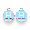Platinum Plated Alloy Enamel Charms ENAM-S118-04H-P-1