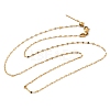 1.5MM Unisex 304 Stainless Steel Dapped Chain Necklaces NJEW-P356-10G-4