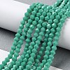 Opaque Solid Color Imitation Jade Glass Beads Strands GLAA-F029-P4mm-07-4