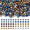 250Pcs 10 Colors Electroplated Natural Lava Rock Beads Strands G-PJ0001-03A-2