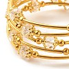 Bling Glass Beaded Wrap Bracelet BJEW-JB07746-04-4