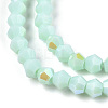 Opaque Solid Color Electroplate Glass Beads Strands EGLA-A039-P2mm-L20-2