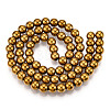 Non-magnetic Synthetic Hematite Beads Strands X-G-S096-6mm-2-3
