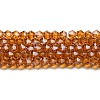 Transparent Electroplate Glass Beads Strands EGLA-A039-T2mm-A28-1