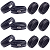 50Pcs Imitation Leather with Alloy Waist Belt Keeper Rings FIND-CP0002-44-1