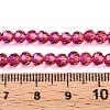 Baking Paint Transparent Glass Beads Strands X-DGLA-A035-T4mm-A03-5