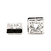 Brass Rhinestone Spacer Beads X-RSB072-04S-2