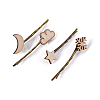 100Pcs Weather Theme Wooden Cabochons WOOD-CJ0001-33-10