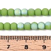 Frosted Opaque Glass Beads Strands GLAA-T032-P4mm-MBB06-4