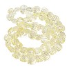 Electroplate Baking Paint Transparent Glass Beads Strands GL-CBA17FF-02E-1