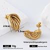 Geometric 304 Stainless Steel Stud Earrings for Women LS-PP5518-6