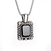Platinum Alloy Rhinestone Pendant Necklaces FS-WG8CA3C-01-5