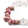 Natural Quartz Crystal & Rhodonite Beads Strands G-L610-A22-01-4