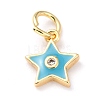 Brass Enamel Pendants KK-M218-10C-RS-1