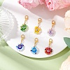6Pcs Handmade Evil Eye Lampwork Pendant Decorations HJEW-JM04257-1