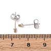 925 Sterling Silver Stud Earring Findings STER-L064-10P-3