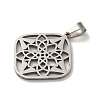 Non-Tarnish 304 Stainless Steel Pendants STAS-O005-23P-2