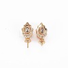 Brass Micro Pave Clear Cubic Zirconia Peg Bails Pendants KK-S364-068-1