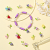 120Pcs Acrylic Beads with Plastic Imitation Pearl Beads Pendants FIND-SC0019-78-5