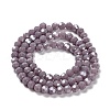 Electroplate Opaque Glass Beads Strands EGLA-A035-P4mm-A11-2