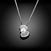 925 Sterling Silver Cubic Zirconia Pendant Necklaces NJEW-BB18739-4
