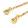 Rack Plating Adjustable Brass Box Chain Slider Bracelet Making KK-M285-03G-3