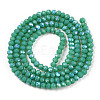 Electroplate Opaque Solid Color Glass Beads Strands EGLA-A034-P2mm-L25-2