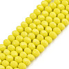 Opaque Solid Color Glass Beads Strands EGLA-A034-P8mm-D26-1