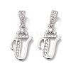 Eco-Friendly Brass Micro Pave Cubic Zirconia Pendants KK-K265-01P-V-1