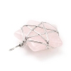 Natural Rose Quartz Pendants G-D458-07P-09-RS-3