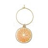 Fruits Alloy Enamel Wine Glass Charms AJEW-JO00217-4