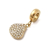 304 Stainless Steel Crystal Rhinestone Sea Animal European Dangle Charms STAS-D153-02B-G-2