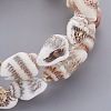 Spiral Shell Multi-Strand Bracelets X-BJEW-JB03990-2