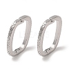 Brass Twister Clasps KK-L208-78P-1