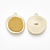 Smooth Surface Spray Painted Alloy Pendants PALLOY-T067-24-3