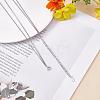 Anti-Tarnish Double Y-shaped Necklace Long Drop Dangle Necklace Delicate Y Chain Necklace Personalized Zircon Pendant Necklaces Choker Trendy Y Necklace Jewelry for Women JN1093A-4