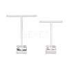 T Bar Organic Glass Earring Display Stand EDIS-G001-01-2