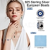 Rhodium Plated Sterling Silver European Beads FIND-BBC0001-16-2