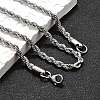 Non-Tarnish 304 Stainless Steel Rope Chain Necklaces NJEW-F226-03P-06-1